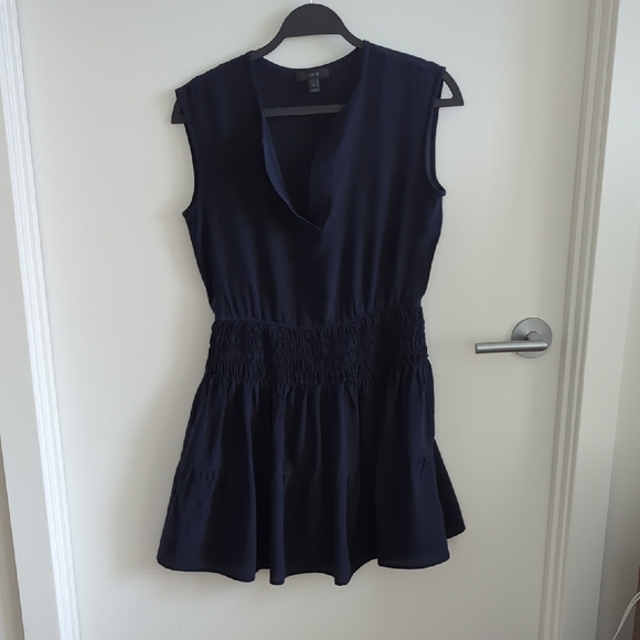 J. Crew Dresses & Skirts - J. Crew Navy Mini Dress 100% Silk